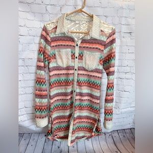 Miss Me stripped button down shirt